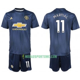 Koszulka Manchester United MARTIAL 11 Dziecięcy Trzeci Stroje Piłkarskie 2018/19 Krótki Rękaw